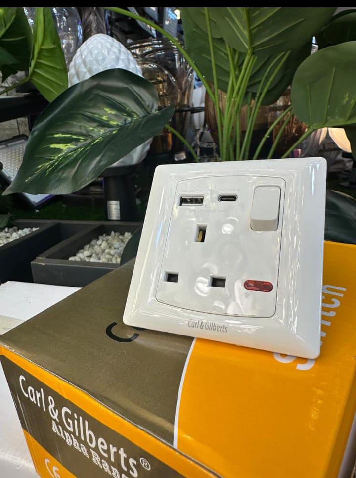 Carl & Gilberts Alpha Range Single Socket with USB & Type C ports